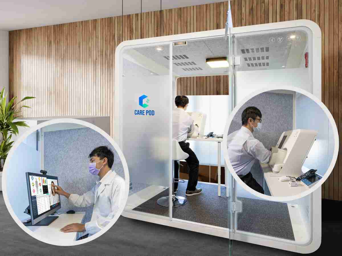 达擎于医疗科技展中展出＂远距诊疗舱＂，，，以因应医疗数字化及社会高龄化趋势下、、、复诊及慢性病患等族群对于远距看诊需求逐渐升高所推出的创新整合方案。。。多功能合一、、、高隐私性的远距诊疗舱可根据病患端与医师端的不同需求，，，，提供弹性化及客制化功能，，节省医生和病患的精力及时间