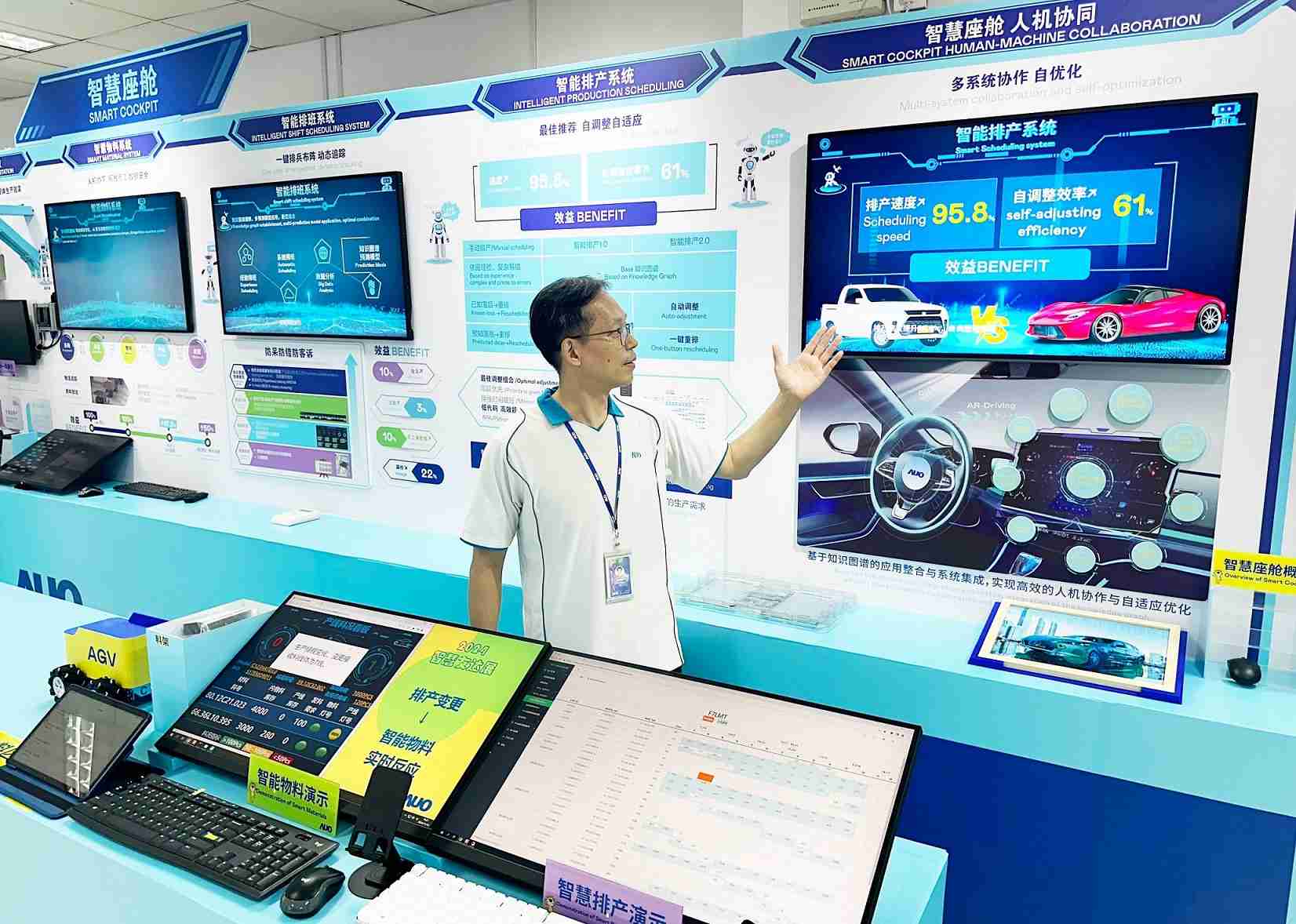 蓝狮在线厦门将5G+ABC技术串联生产管理全流程，，，，打通研发、、采购、、、、生管、、制程、、设备、、、质量等产品全生命周期制造流程，，，完成数字化设计、、、、智慧供应链、、、、智能座舱、、、、全流程设备管理、、、数据驱动优化、、智慧在线检测、、、智慧品管等自适应生产模式升级