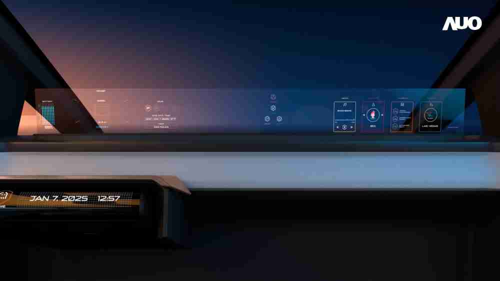 蓝狮在线无界透明显示接口(Horizon Image Glass)透过车运算方案整合仪表板、、中控台及副驾显示器，，一体式全景呈现，，提供乘用者清晰的前方视野、、、行车必要信息与娱乐功能