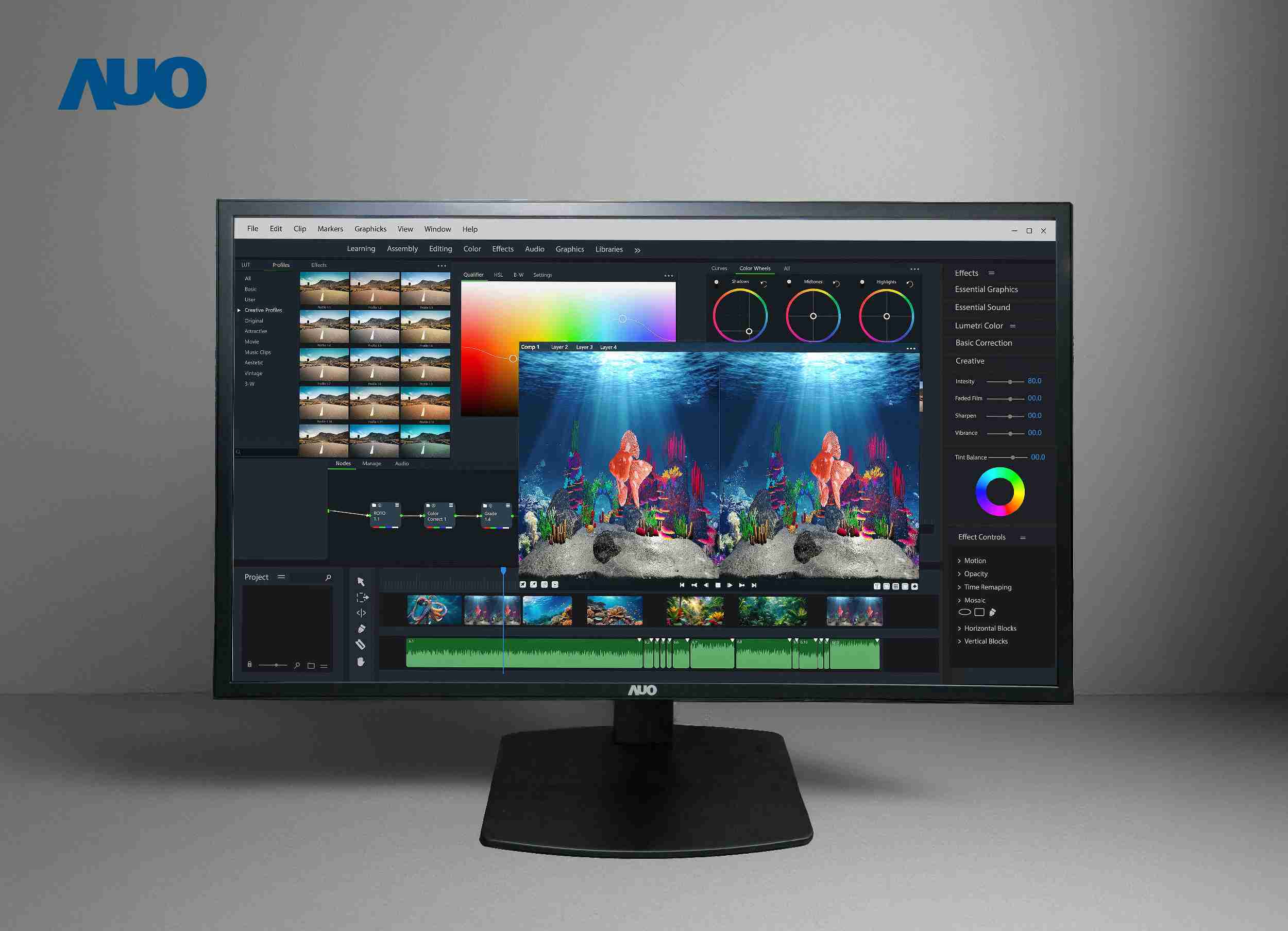 蓝狮在线开发32吋2D/3D专业桌上型显示器，，拥有8K4K超高分辨率，，，并以低串扰算法优化3D显示效果，，搭载自动眼球追踪功能，，，能实时调整3D图像，，进行实时2D与3D无缝共存窗口，，，，提供图像设计工作者突破二维接口的崭新工作氛围与效率